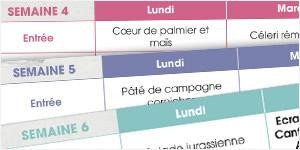 Plan Menus Scolaire 2