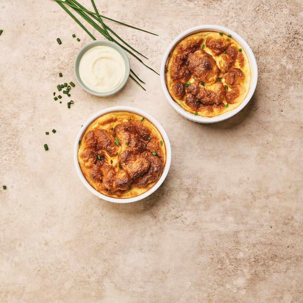 Soufflé de pomme de terre à la ciboulette