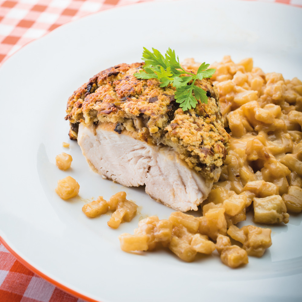 Filet de poulet en croûte de champignons de paris