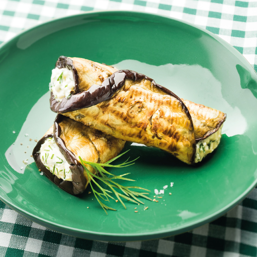 Cannellonis d'aubergine grillée