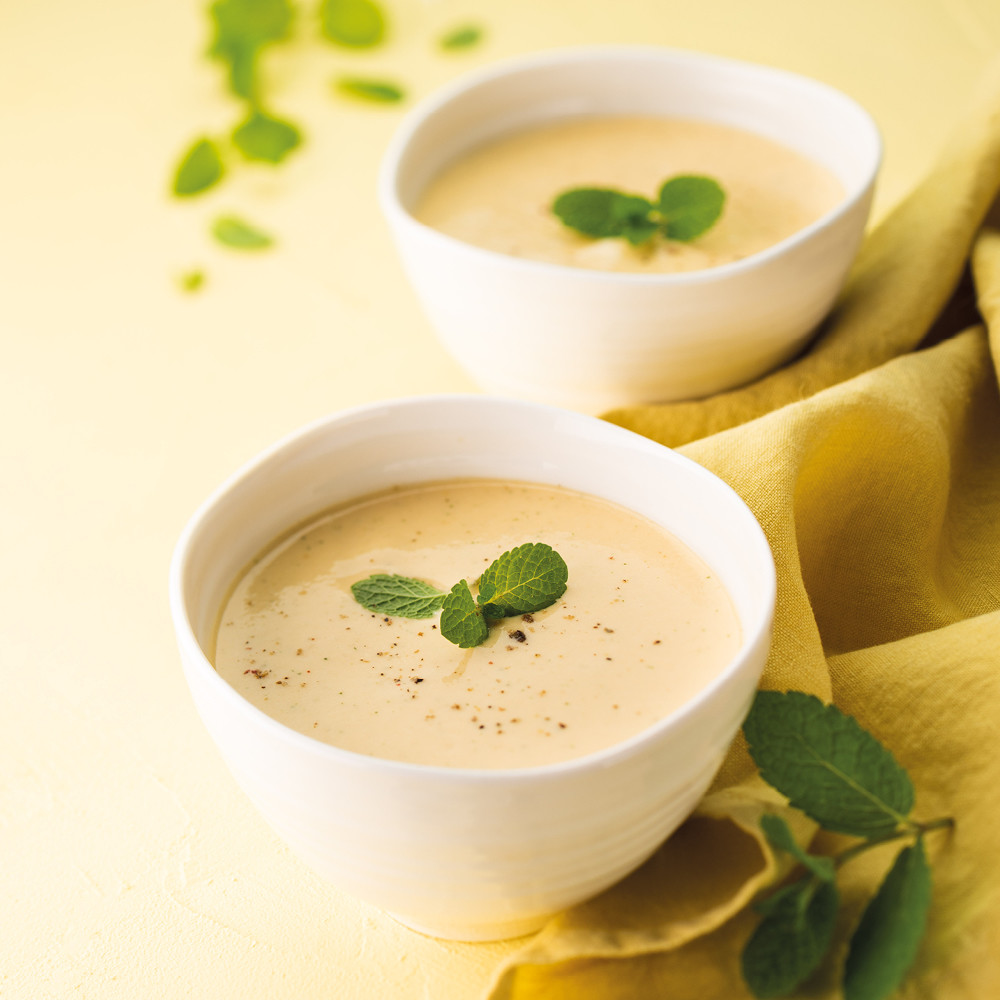 Gaspacho de melon à la menthe et au citron vert