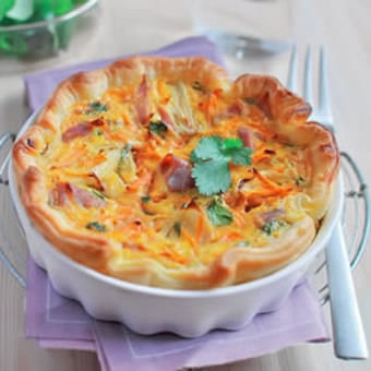 Quiche feuilletée carottes-curry