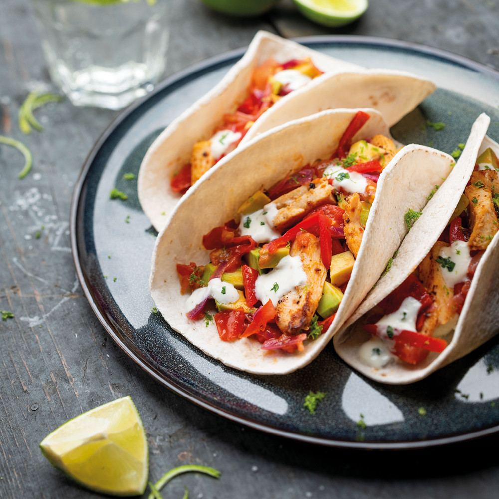 Tacos de poulet à la mexicaine