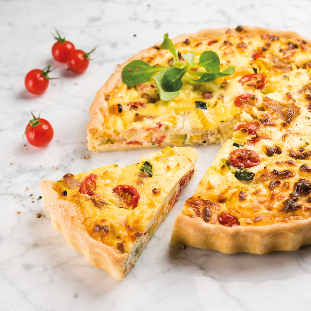 Tarte au poulet et légumes du soleil