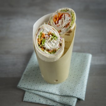 Wrap dinde et crudités