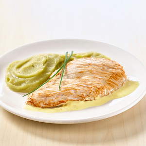 Recette Escalope De Dinde Et Sa Purée De Pois Cassés