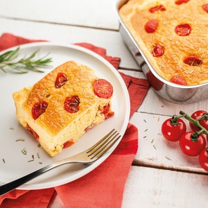 Clafoutis de tomates cerises