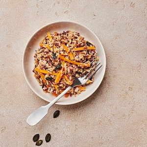 Trio de riz aux carottes et graines de courge