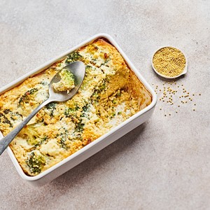 Gratin de millet et brocolis