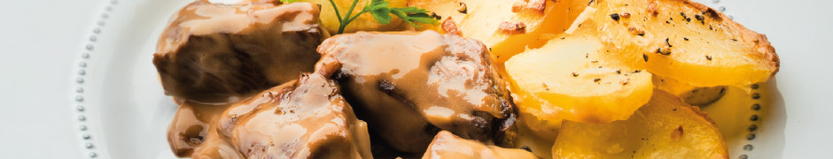 Sauté de boeuf stroganov et son gratin dauphinois