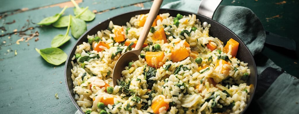 Risotto with autumn vegetables