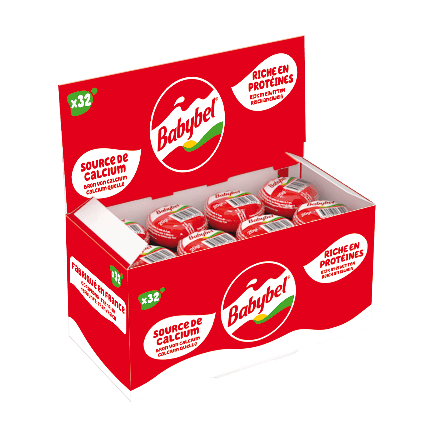 Babybel Mini Fromages Enrobés Cire Rouge Lait Entier