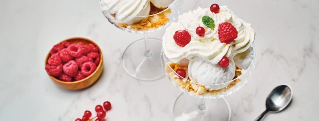 Coupe glacée au cheesecake