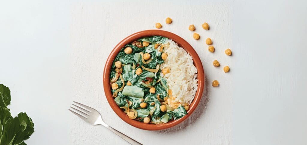 Curry de pois chices et blettes