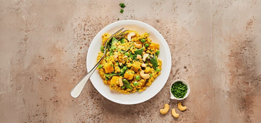 Curry d'orge perlé et butternut