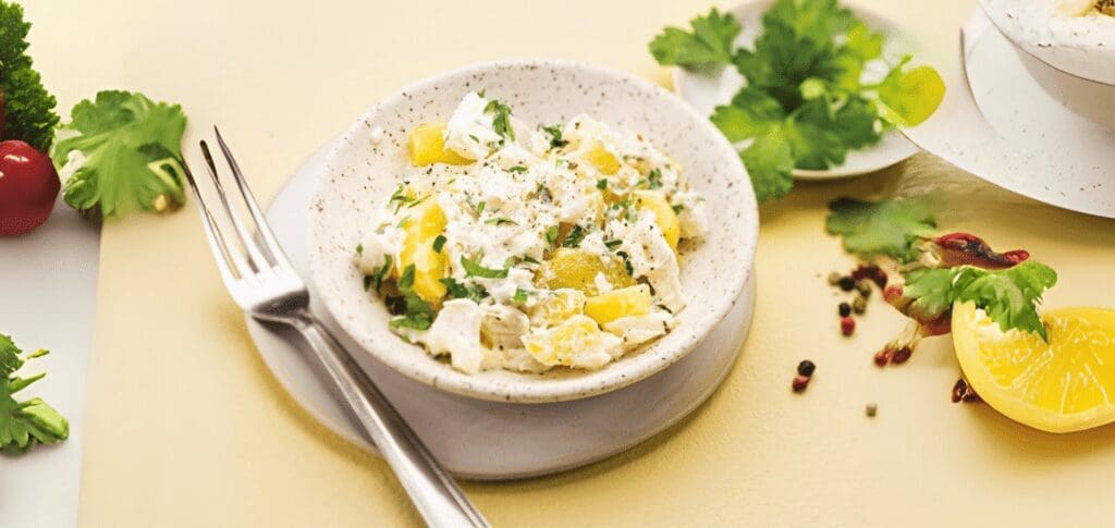 Emietté de poisson blanc et pommes de terre