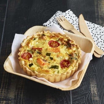 Quiche au saumon tomates et courgettes