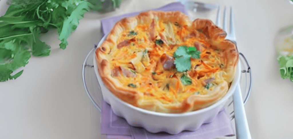 Quiche feuilletée carottes-curry