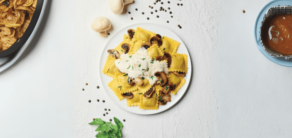 Raviolis de lentilles orientales vertes bio Hilcona®