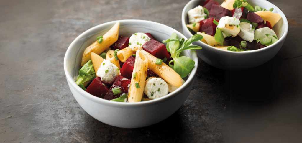 Salade de mezze penne et betteraves