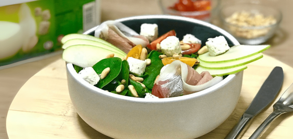 Salade jambon fumé et pomme