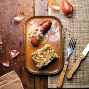 Saucisse diot fumée au gratin d crozets