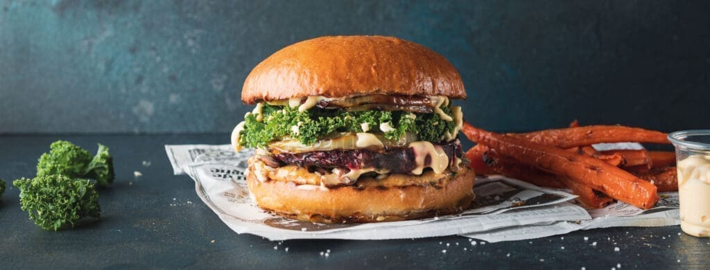 Burger végétarien à l'emmental