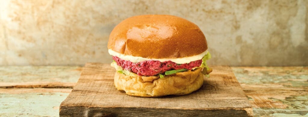 Burger au tartare de betterave